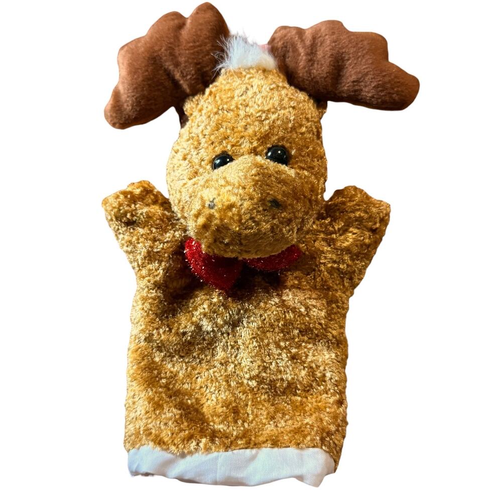 Vintage Plush Reindeer Hand Puppet / Golf Club Club Headcover Christmas Themed